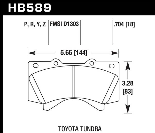 Hawk Performance - Hawk Performance HP Plus Disc Brake Pad HB589N.704