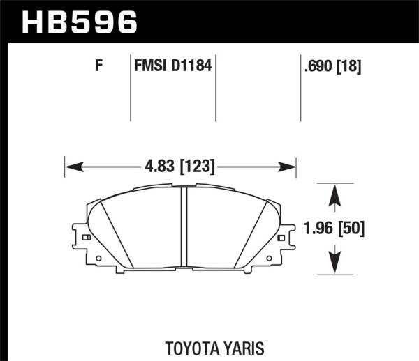 Hawk Performance - Hawk Performance HPS 5.0 Disc Brake Pad HB596B.690