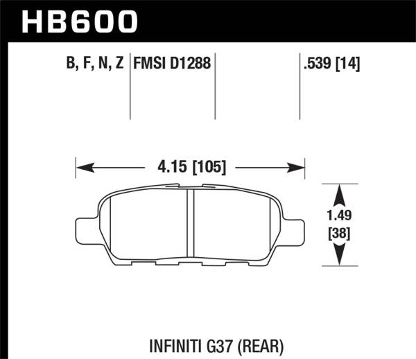 Hawk Performance - Hawk Performance HPS 5.0 Disc Brake Pad