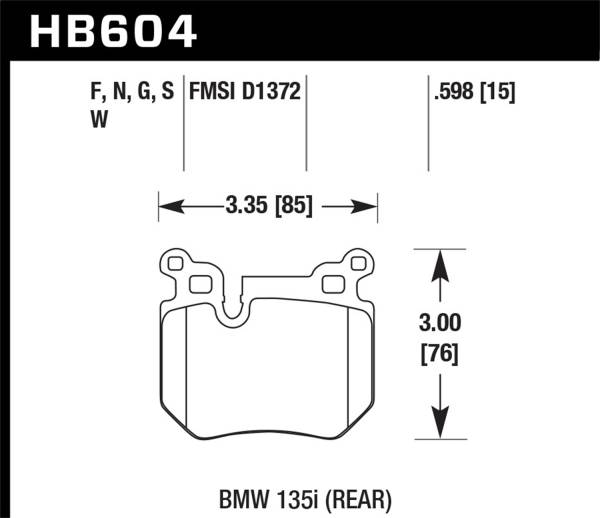 Hawk Performance - Hawk Performance HPS 5.0 Disc Brake Pad