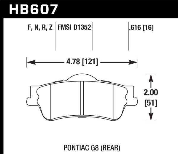 Hawk Performance - Hawk Performance HP Plus Disc Brake Pad HB607N.616