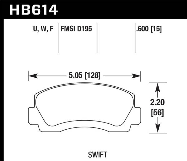 Hawk Performance - Hawk Performance DTC-30 Disc Brake Pad HB614W.600