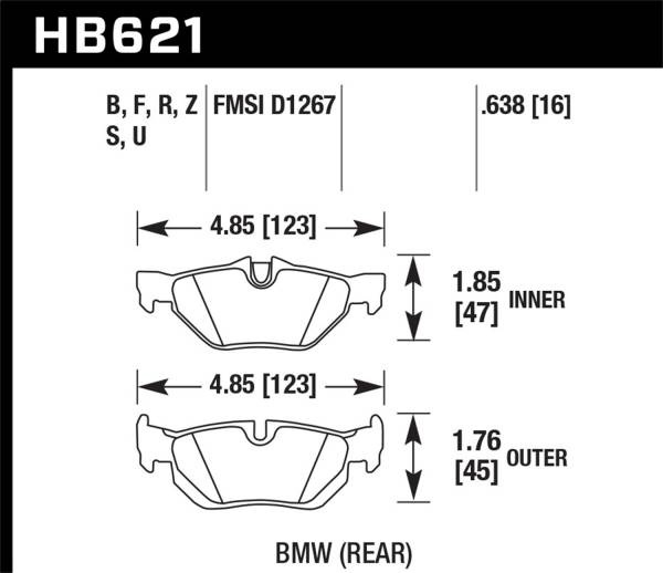 Hawk Performance - Hawk Performance HPS 5.0 Disc Brake Pad