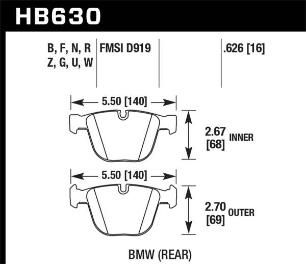 Hawk Performance - Hawk Performance HPS 5.0 Disc Brake Pad