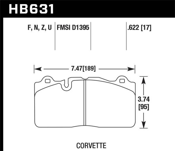 Hawk Performance - Hawk Performance DTC-70 Disc Brake Pad HB631U.622