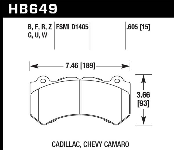 Hawk Performance - Hawk Performance DTC-60 Disc Brake Pad HB649G.605