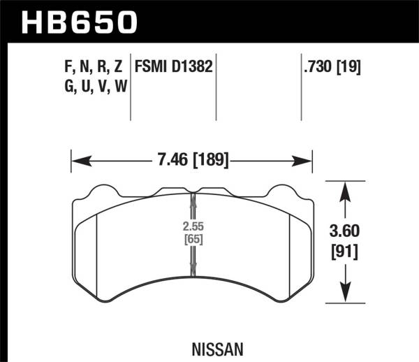 Hawk Performance - Hawk Performance DTC-60 Disc Brake Pad HB650G.730