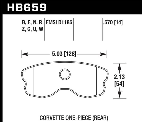 Hawk Performance - Hawk Performance DTC-60 Disc Brake Pad HB659G.570