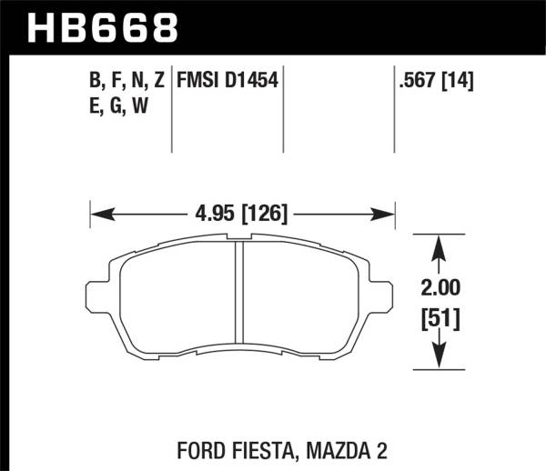 Hawk Performance - Hawk Performance DTC-60 Disc Brake Pad HB668G.567