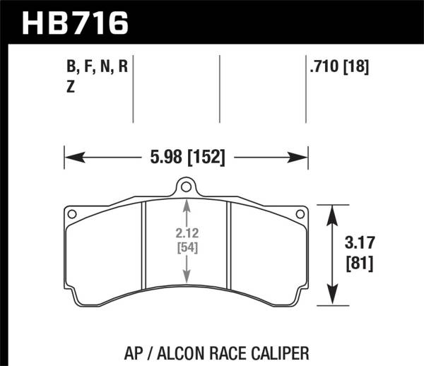 Hawk Performance - Hawk Performance DTC-70 Disc Brake Pad