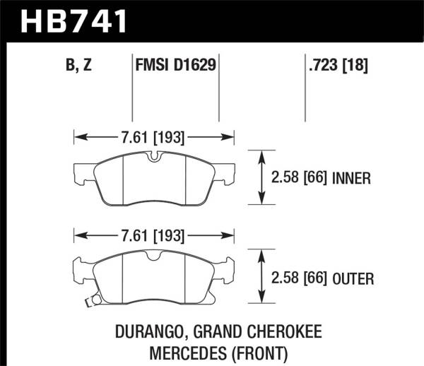 Hawk Performance - Hawk Performance HPS 5.0 Disc Brake Pad