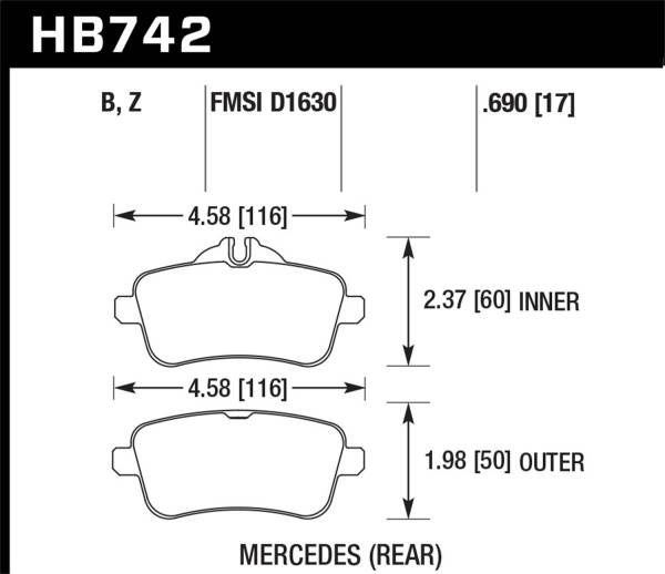 Hawk Performance - Hawk Performance HPS 5.0 Disc Brake Pad