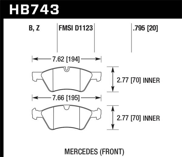 Hawk Performance - Hawk Performance HPS 5.0 Disc Brake Pad