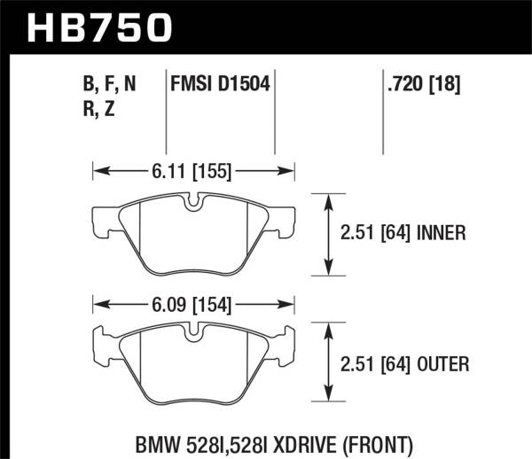 Hawk Performance - Hawk Performance HPS 5.0 Disc Brake Pad