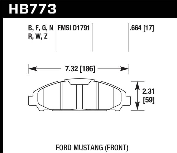 Hawk Performance - Hawk Performance DTC-60 Disc Brake Pad HB773G.664