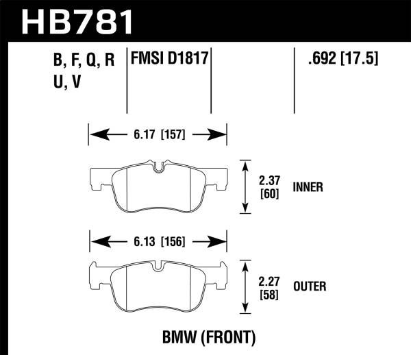 Hawk Performance - Hawk Performance HPS 5.0 Disc Brake Pad