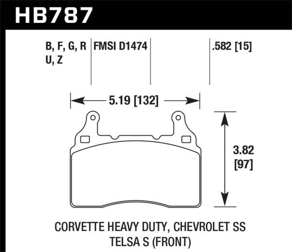 Hawk Performance - Hawk Performance DTC-60 Disc Brake Pad HB787G.582