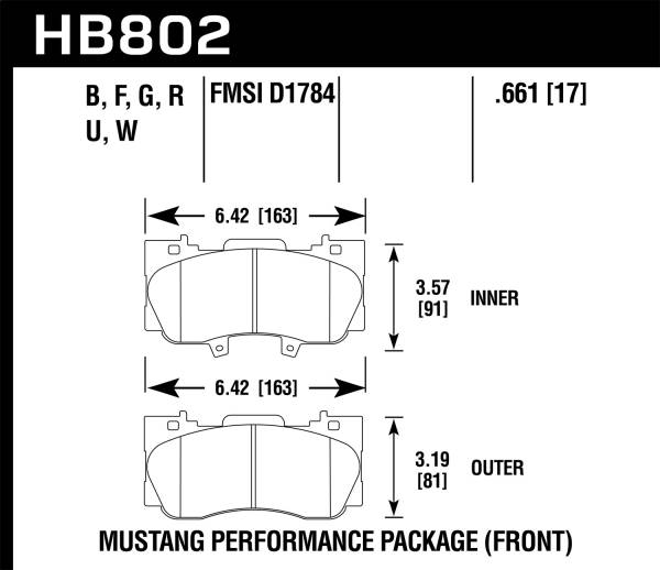 Hawk Performance - Hawk Performance DTC-60 Disc Brake Pad HB802G.661