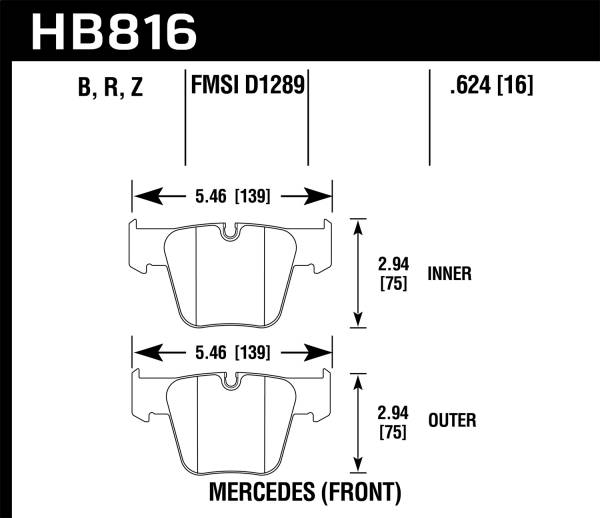 Hawk Performance - Hawk Performance HPS 5.0 Disc Brake Pad