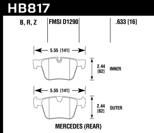 Hawk Performance - Hawk Performance HPS 5.0 Disc Brake Pad