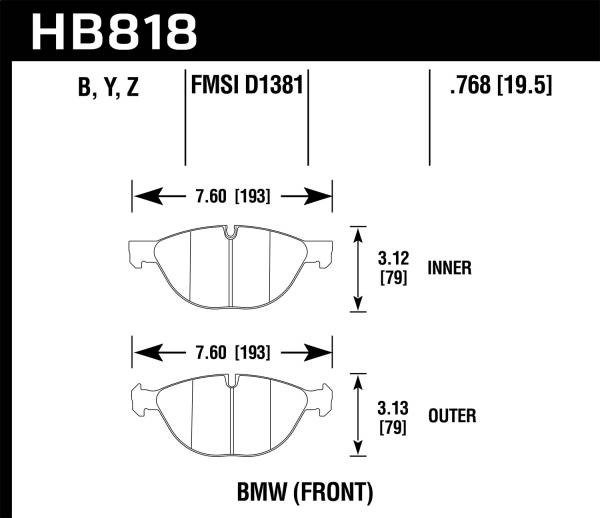 Hawk Performance - Hawk Performance HPS 5.0 Disc Brake Pad