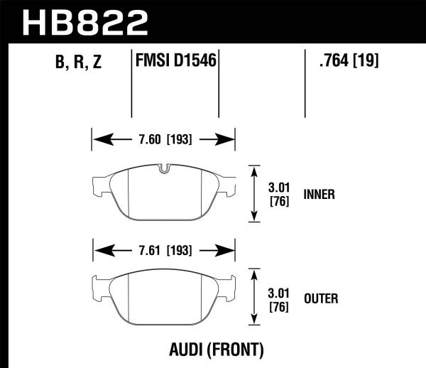 Hawk Performance - Hawk Performance Street Race Disc Brake Pad