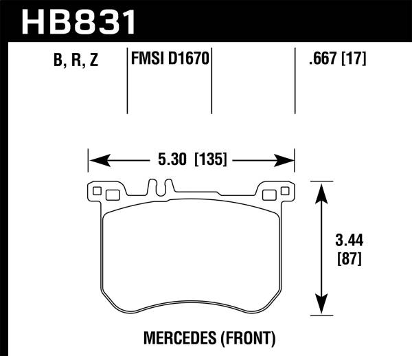 Hawk Performance - Hawk Performance Performance Ceramic Disc Brake Pad