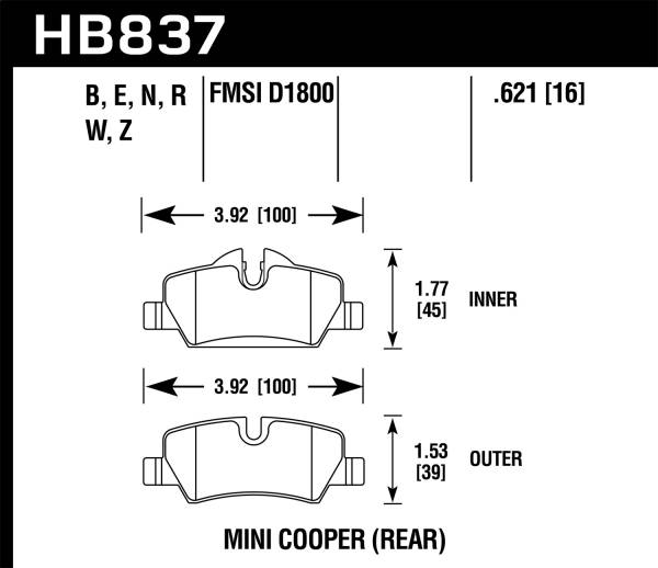 Hawk Performance - Hawk Performance HPS 5.0 Disc Brake Pad