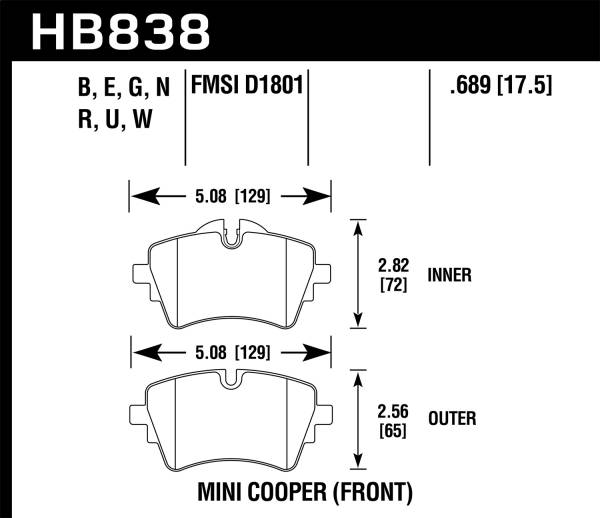 Hawk Performance - Hawk Performance DTC-70 Disc Brake Pad