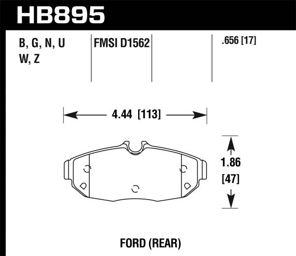 Hawk Performance - Hawk Performance DTC-70 Disc Brake Pad HB895U.656