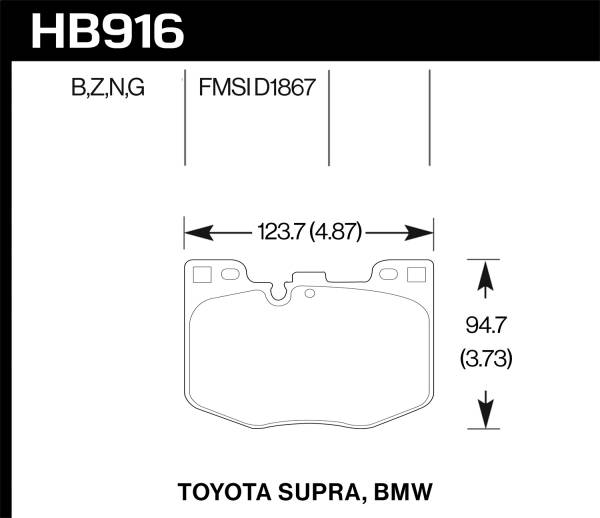 Hawk Performance - Hawk Performance HPS 5.0 Disc Brake Pad