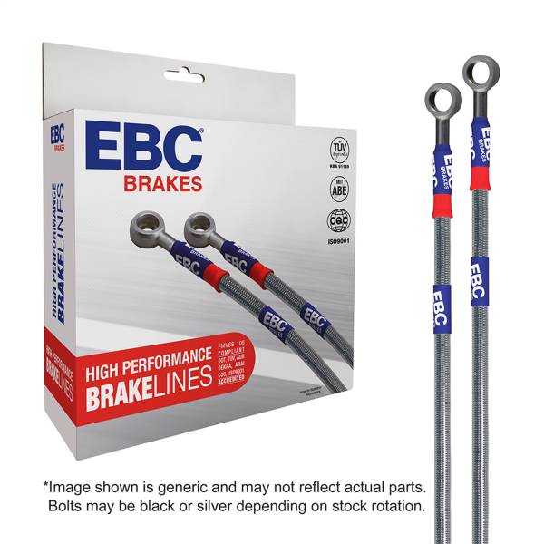 EBC Brakes - EBC Stainless Braided Brake Lines BLA7186-5L