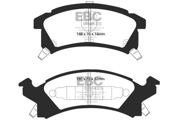 EBC - EBC Brakes Greenstuff 2000 Series Sport Brake Pads DP21175