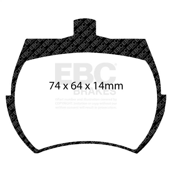 EBC - EBC Brakes Greenstuff 2000 Series Sport Brake Pads DP2127