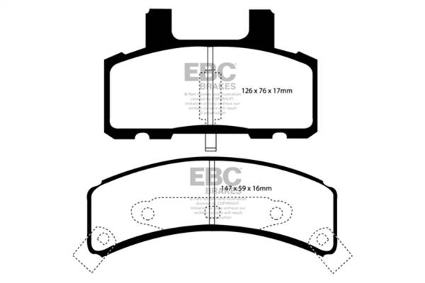 EBC - EBC Brakes Greenstuff 2000 Series Sport Brake Pads DP21273