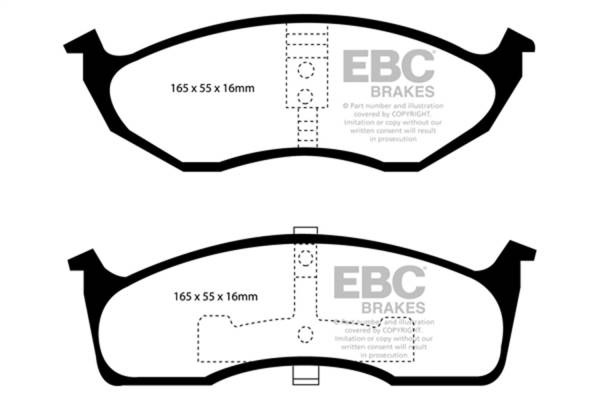 EBC - EBC 99-04 Chrysler 300M 3.5 Greenstuff Front Brake Pads - DP21623