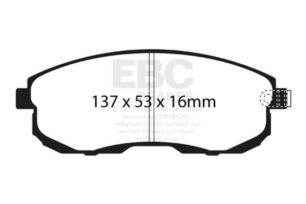 EBC - EBC 02-03 Infiniti G20 2.0 Greenstuff Front Brake Pads - DP21636