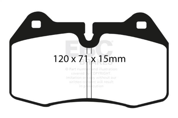 EBC - EBC 03-04 Infiniti G35 3.5 (Manual) (Brembo) Greenstuff Front Brake Pads - DP21644