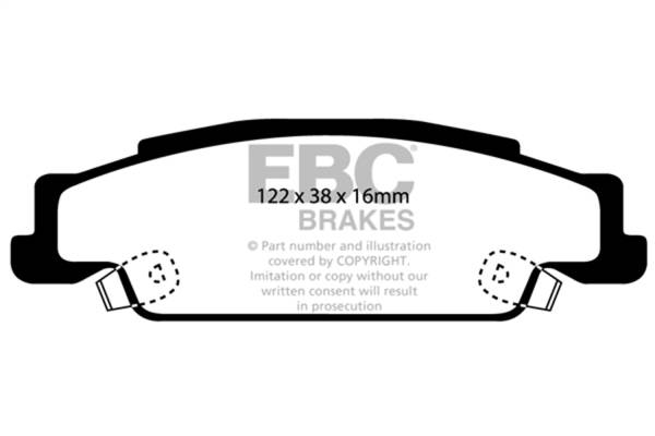 EBC - EBC 02-05 Cadillac CTS 2.6 Greenstuff Rear Brake Pads - DP21646