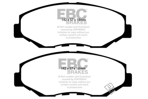 EBC - EBC 13-15 Acura ILX 1.5 Hybrid Greenstuff Front Brake Pads - DP21655