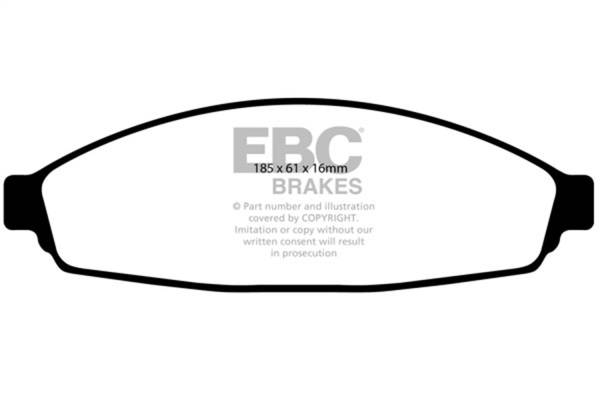 EBC - EBC 03+ Ford Crown Victoria 4.6 Greenstuff Front Brake Pads - DP21676