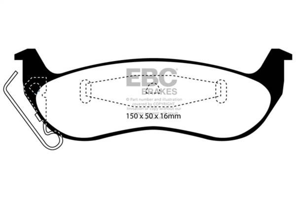 EBC - EBC 03+ Ford Crown Victoria 4.6 Greenstuff Rear Brake Pads - DP21677