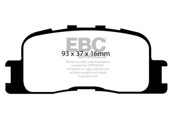 EBC - EBC 02-03 Lexus ES300 3.0 Greenstuff Rear Brake Pads - DP21716