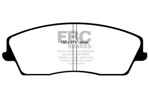 EBC - EBC 05-09 Chrysler 300 2.7 Greenstuff Front Brake Pads - DP21723