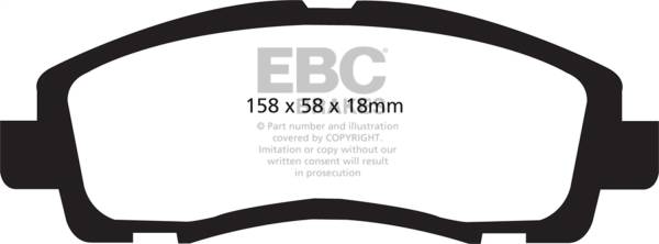 EBC - EBC 09-14 Acura TL 3.5 Greenstuff Front Brake Pads - DP21753