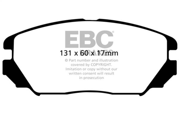 EBC - EBC 08-09 Hyundai Azera 3.3 Greenstuff Front Brake Pads - DP21757