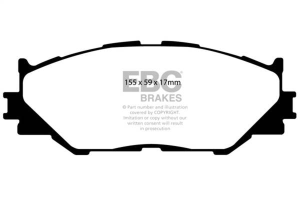 EBC - EBC 06-08 Lexus IS250 2.5 Greenstuff Front Brake Pads - DP21772