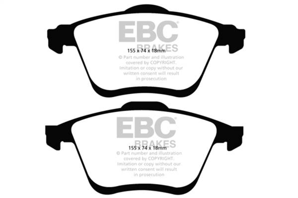 EBC - EBC 06-09 Mazda 6 2.3 Turbo (Mazdaspeed) Greenstuff Front Brake Pads - DP21773