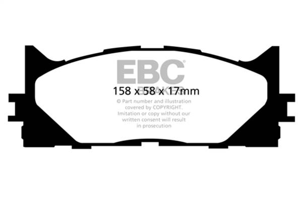 EBC - EBC 13+ Lexus ES300h 2.5 Hybrid Greenstuff Front Brake Pads - DP21790