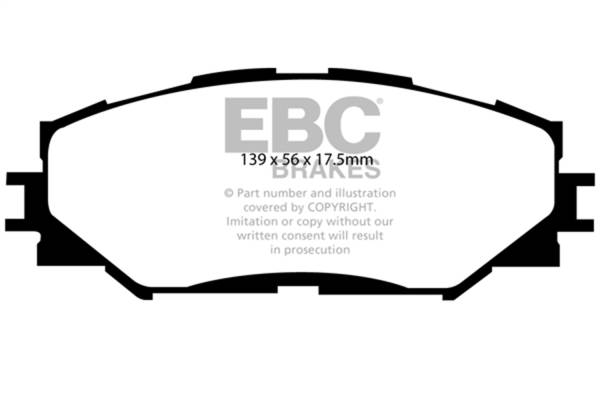 EBC - EBC 10-12 Lexus HS250h 2.4 Hybrid Greenstuff Front Brake Pads - DP21791